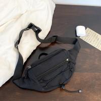 Bolso de pecho para hombre con contraste de Color de retales, riñonera de nailon Y2k para exteriores, bandolera con correa ajustable, bolso deportivo para caminar y montar - details 21