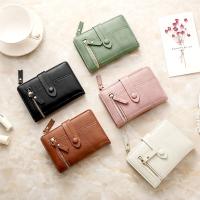 Cartera pequeña de cuero PU para mujer, monedero pequeño, bolso de mano, tarjetero, Color sólido, Delgado, Simple, nuevo - details 10