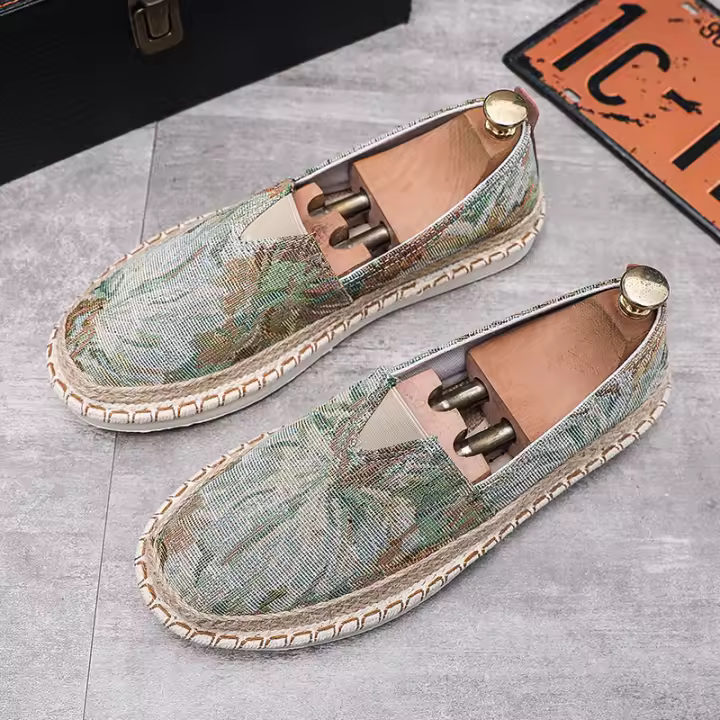 Zapatos de lona transpirables para hombre y mujer, zapatos vie informales de pescador, moda de verano - 1