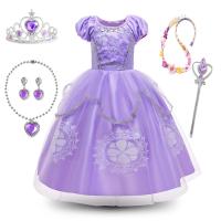 Vestido de fiesta de cumpleaños de princesa púrpura para niñas pequeñas, disfraz de Halloween, Pascua, carvinal, vestido de fiesta de vacaciones para niñas - details 17