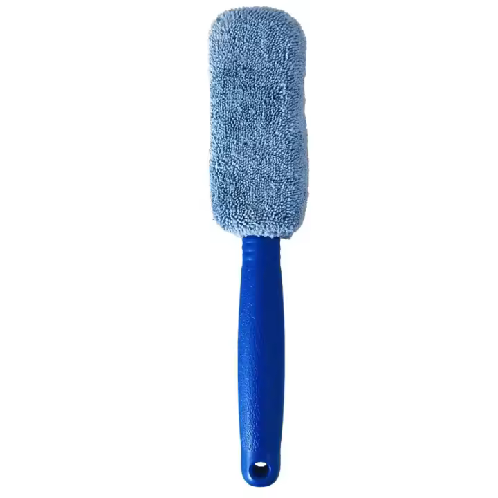 r Wheel Wash Brush Portable Microfiber Tire Rim with  Handle Auto Trunk Motorcycle Detailing Cleaning Tool Accessories - 1