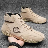 Zapatillas de deporte para hombre, botas cortas de felpa para deportes de senderismo al aire libre, zapatos informales de fondo suave para hombre, zapatos cómodos de marca originales - details 13