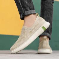 Nuevas zapatillas informales de alta calidad, deportivas elásticas de punto ligeras y cómodas para hombre, planas jóvenes y a la moda - details 5