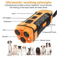 Repelente 5 en 1, dispositivo de entrenamiento ultrasónico, disuasivo de ladridos de perro recargable con linterna LED, nuevo - details 6