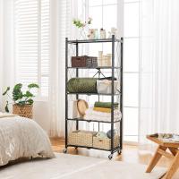Estantería Plegable de Metal Negro 4 Niveles Carga Pesada Ideal para Cocina, Oficina, Garaje - details 7