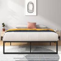 Lorelai Cama 150x200 cm - Altura 36 cm con almacenaje debajo de la cama - Estructura de cama de plataforma de metal - Negro - details 2