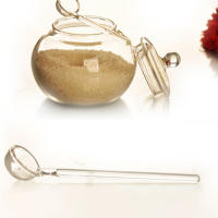 Tarro de vidrio transparente de 250ml, recipiente para dulces, especias, pollo, cocina, azucarero, organización de almacenamiento para el hogar, jarrones de azúcar, envío directo - details 3