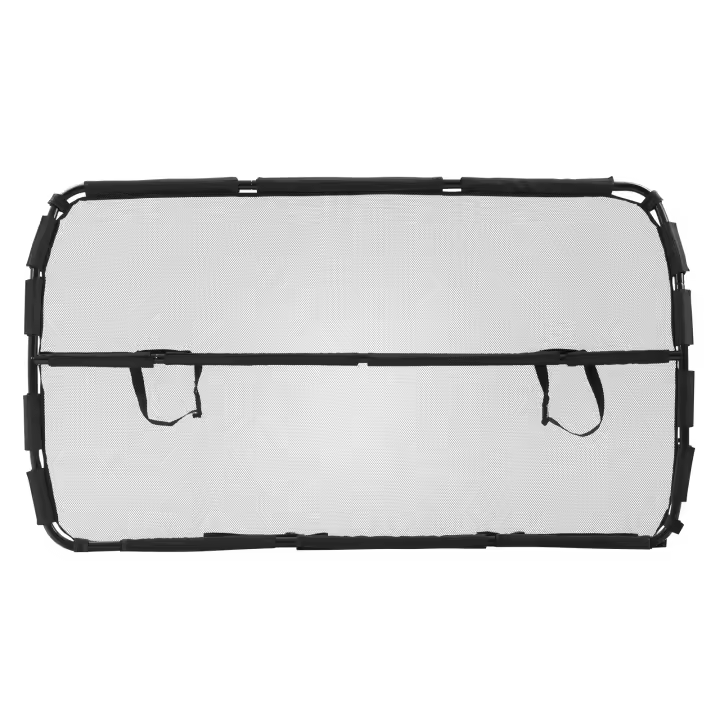 SucceBuy Barandilla para Perros para Auto - Divisor de Auto de 56" de Ancho para Asientos Delanteros, Barandilla Universal para Mascotas con Malla Transparente para Sedanes, Camiones, SUV, Negro. - 1