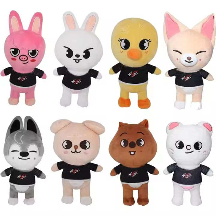 Skzoo Plushies Stray Kids Juego de juguetes de peluche de 8 pulgadas Lindos juguetes de peluche Stray Kids Ideas de regalos para niños y niñas 8 piezas - 1