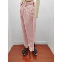 Pantalones largos de pana de cintura alta, casuales, de color sólido, holgados y rectos para mujer, otoño. - details 5