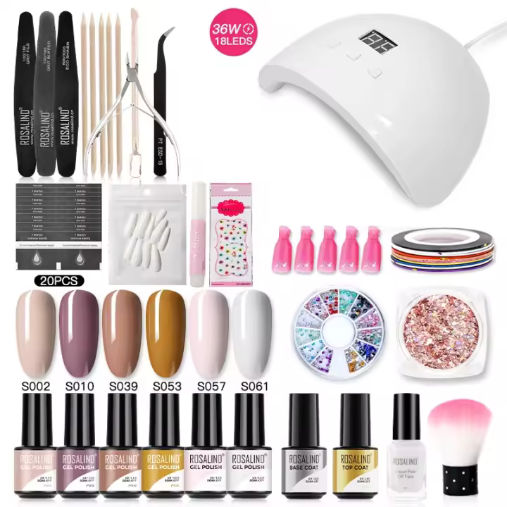 ROSALIND-Conjunto de esmaltes en Gel para uñas, herramientas de manicura, conjunto completo, para Semi permanente, necesita UV LED - 1