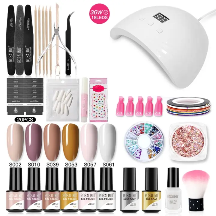 ROSALIND-Conjunto de esmaltes en Gel para uñas, herramientas de manicura, conjunto completo, para Semi permanente, necesita UV LED - 1