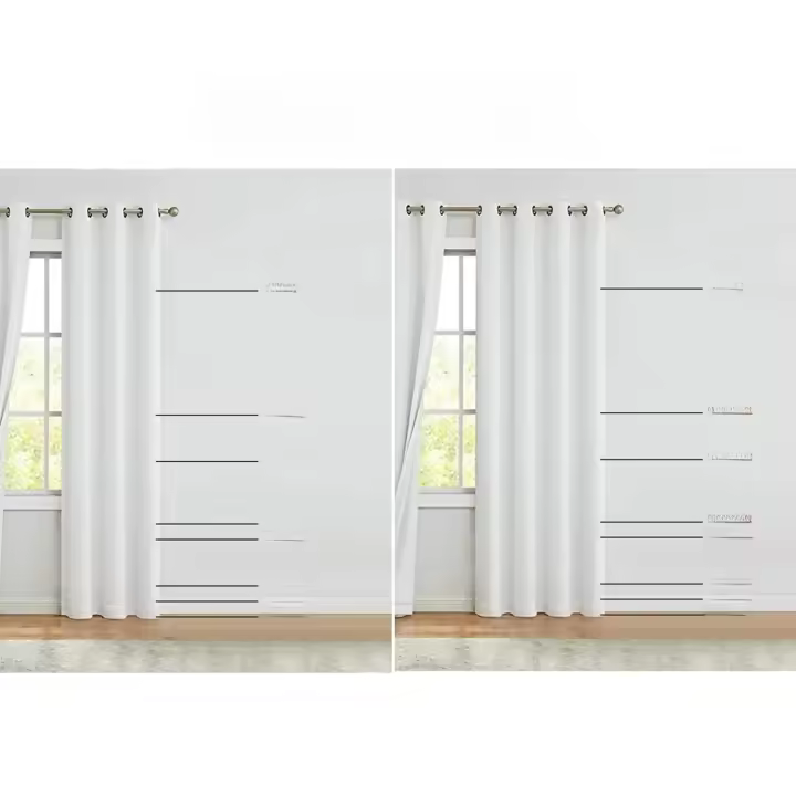 Cortinas Europeas Elegantes De 1 Pieza Para Sala De Estar Y Dormitorio Amarillo Con Bordado Alta Sombría Decoración De Ventana De Villa - 1