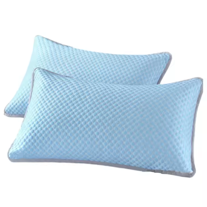 Funda de almohada transpirable con diseño de frijol de hielo, funda de almohada lavable con diseño de protuberancia, protector de almohada de Color sólido, agradable para la piel, 2 uds. - 1