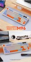 M96 Teclado inalámbrico Bluetooth de doble modo para juegos mecánicos PBT Ball Cap con mando de pantalla - details 12