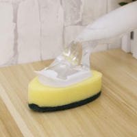 Cepillo de Limpieza para Cocina con Mango Largo y Recargable Dispensador de Jabón Herramienta de Lavado de Platos con Esponja Automática - details 1