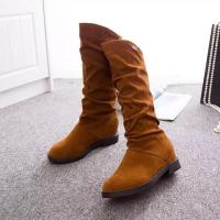 Ots de tacón informal de media varilla para mujer, punta redonda, terciopelo mate, otoño e invierno, nuevo - details 1