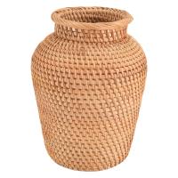 Florero tejido de ratán, florero artístico, decoración de mesa a la moda, maceta para plantas y flores, maceta caprichosa para decoración del hogar - details 0