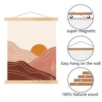 Marco magnético de madera para decoración del hogar, Pintura Artística de desplazamiento colgante con imán, lienzo, póster, pinturas al óleo, sala de estar, 21-60cm - details 1