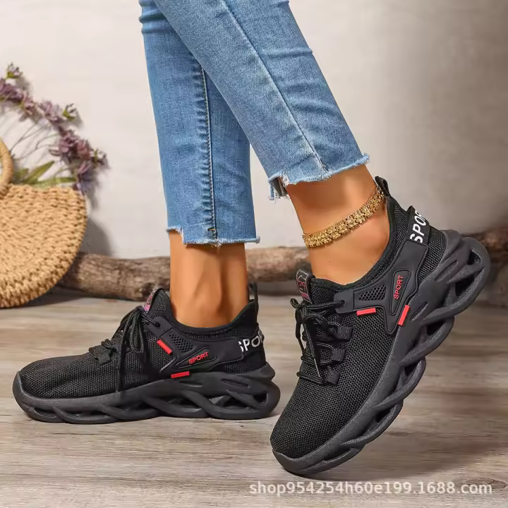 Zapatillas de deporte de moda de las mujeres Zapatillas de correr transpirables casuales Suela suave Zapatos únicos de moda - 1