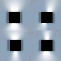 4 Piezas Aplique de Pared Interior/Exterior 12W Aplique Exterior Pared 3000K Blanco cálido Ángulo de haz Ajustable Negro Apliques Pared Led Impermeable - details 32