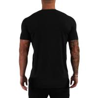 Camiseta de manga corta con cuello en V para hombre, prenda deportiva de algodón, ajustada, transpirable, para correr al aire libre - details 2