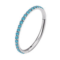 ASTM-Aro de segmento con bisagras de titanio, Circonia cúbica, para tabique nasal, pezón, golpe, Tragus, Hélix, Labret, Piercing para labio, joyería para el cuerpo, F136 - details 9