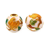Pulseras de Abalorios de Dáfodil de Brasso con Pintura de Aceite 4PCS Accesorios de Joyería DIY Hechos en China - details 4