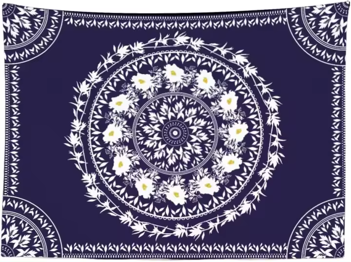 Decoración Casa - Mandalas Flores Blanco Naturaleza Grande Murales Alfombra Tapiz Pared - Tapices Decorativo para Habitacion Dormitorio Salon - 1