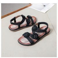 Sandalias planas para mujer 2025 - Estilo bohemio con pedrería y flores, sandalias de playa l de tallas grandes, transpirables (zapatos de verano para mujer, sandalias deportivas de lujo) - details 16