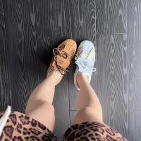 Zapatos Vulcanizados Con Estampado De Leopardo Marrón Para Mujer, Zapatillas Deportivas Planas Con Cordones Para Exteriores, Zapatillas Informales Cómodas Antideslizantes Para Otoño - details 7