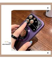 Funda de lujo con anillo de PC mate para iPhone 14, 13, 12, 11, 15 Pro Max Plus, soporte de teléfono con carga inalámbrica Magsafe, cubierta de cristal - details 5