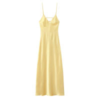 TRAFZA 2025, vestido elegante ajustado para fiesta en la playa, vestido de verano para mujer, Sexy, sin mangas, con espalda descubierta, cuello en V, cremallera trasera, vestido Midi liso - details 10
