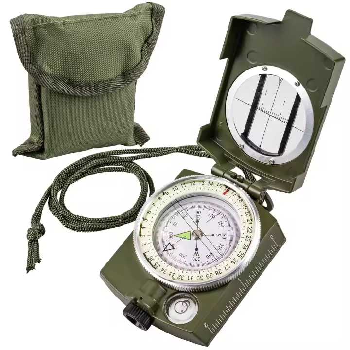 Brújulas, Brújula de senderismo para supervivencia con, Brújula de supervivencia, Brújula de supervivencia táctica impermeable, duradera y de bolsillo con cordón, Escalada, ciclismo, exploración de geología - 1