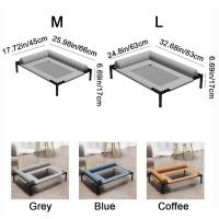 Camas elevadas de malla para mascotas, transpirables, extraíbles, con almohada, cama refrescante para perros, cama para gatos, para tomar el sol en el patio. - details 0