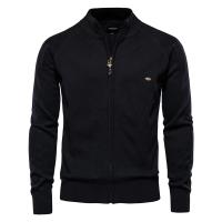 Cardigan de Algodón con Cremallera Color Sólido para Hombres en Invierno Abrigo de Moda Básico - details 6