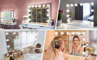 Multifunctional usage of Hollywood vanity mirror with lights HM12MS