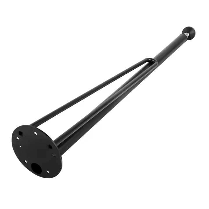 SucceBuy Patas de mesa de metal con horquilla de 28 pulgadas. Juego de 4 patas resistentes para escritorios y bancos. Hierro forjado, con protectores de suelo de goma, negro. Ideal para muebles caseros de bricolaje como mesas de comedor. - 1