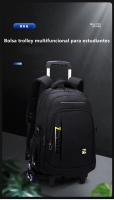 Mochila grande con ruedas Mochila compacta carro extensible - Diseño Ergonómico - Amplio Espacio de Almacenamiento - Bolsillos Multifuncionales - details 0