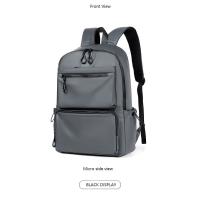 Mochila de 14 pulgadas para hombre Mochila de viaje de gran capacidad Color sólido - details 13