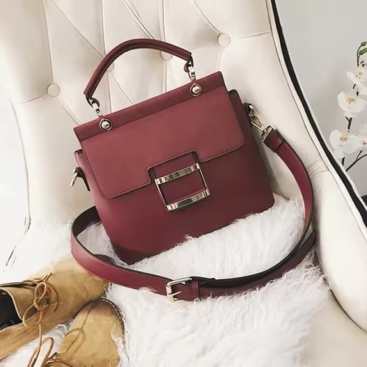 Bolso de cuero esmerilado para mujer, bolsos de lujo, bolsos de diseñador, bolsos cruzados para mujer, bolso de hombro clásico, bolsa femenina - 1