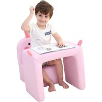 Sillón para niños Multifuncional, Silla y Mesa para niños/Taburete con una Sonrisa Divertida para niños y niñas (Conejo Rosa) - details 0