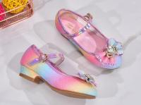 Zapatos de cuero de princesa con diamantes de imitación para niñas, zapatos de tacón alto con purpurina para baile, lentejuelas de moda, zapatos de fiesta de boda para niños - details 3