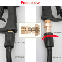 Junta giratoria para lavadora a presión, ajuste de pistola a manguera sin torceduras, conexión métrica antigiro M22 de 14 mm, 3000 Psi - details 2