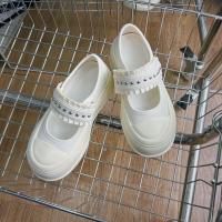 Suela de espuma Velcro Mary Jane zapatos nueva cabeza grande deportes pequeño blanco zapatos casual versátil solo zapatos - details 2