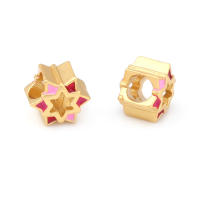 Pulseras de Brass Dorado Mate 4PCS Grande Agujero Abalorios para Hacer Joyas DIY - details 67
