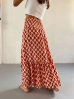 Faldas de moda para mujer, novedad de verano, primavera, informal, combina con todo, holgada, con cintura elástica, estampado ral, falda bohemia de estilo etnico - details 5