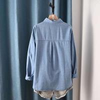 Blusas Bordadas de Flor Moda Coreana para Mujeres Primavera Camisa de Jeans de Diseñador - details 28