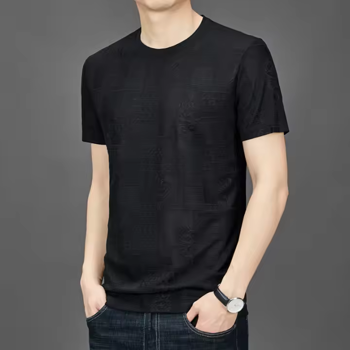 Camiseta de Seda de Hielo Ligera y Secado Rápido Diseño Delgado de Verano para Hombres - 1