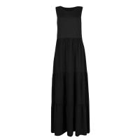 Vestido Bohemio De Playa Largo Para Mujer Elegante Sin Mangas Color Sólido Vintage Vestido De Fiesta Maxi Con Swing Grande Silueta A-Line Para Verano - details 7